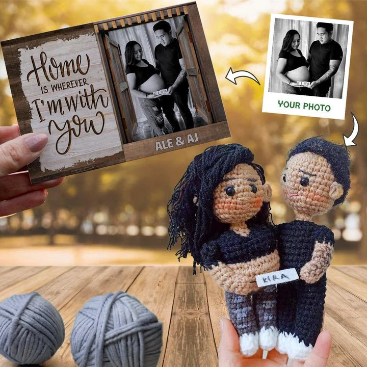 I had the photo of my wife during pregnancy tra...